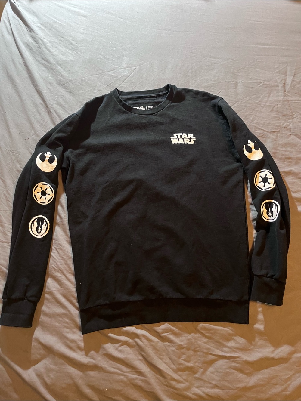 Star Wars/Pull&Bear Black Graphic Crewneck Sweater for Men